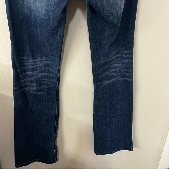 Miss Me Dark Blue Boot Cut Jeans with rhinestone embellishment. - Picture 10 of 15